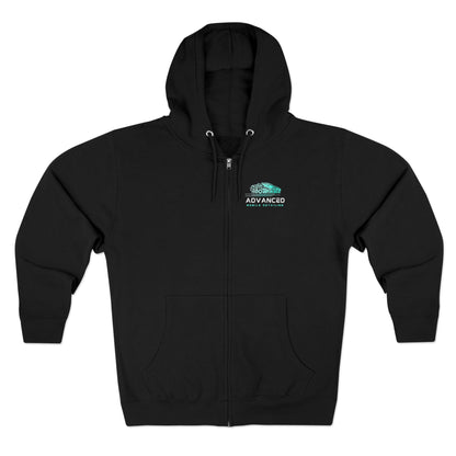 Advanced Mobile zip-up, Exploration Unisex Zip Hoodie, Cozy Zip Up, Casual Wear, Gift for Adventurers, Travel Enthusiasts