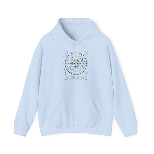 Celestial Pathfinder Hoodie — Vintage Star Map Graphic Sweatshirt