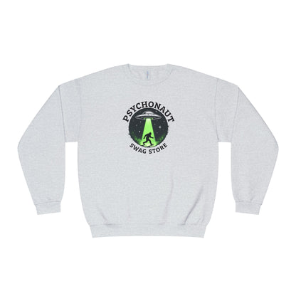 Psychonaut Swag Crewneck Sweatshirt – UFO Abduction Graphic Pullover