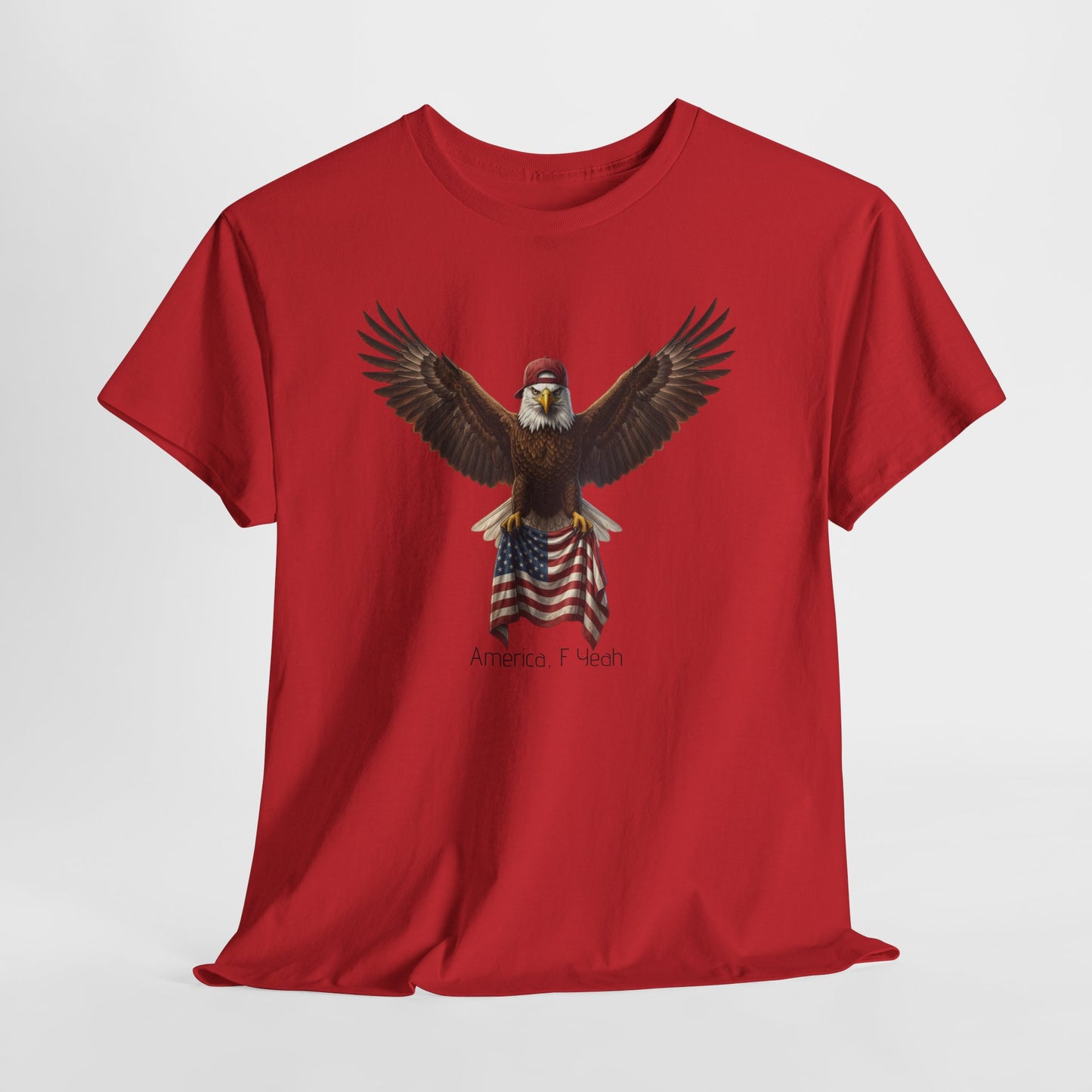 America F Yeah Eagle Tee — Patriotic Flag Graphic Shirt