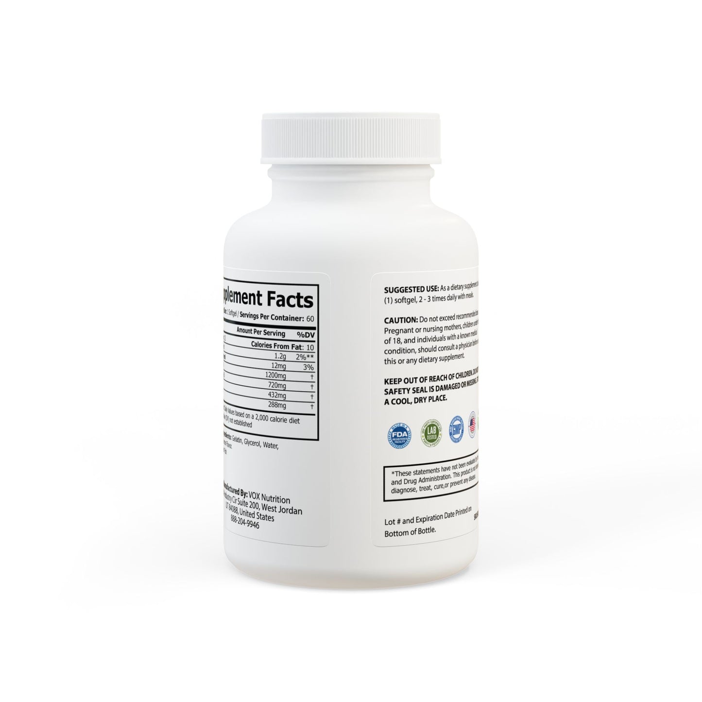 Sup Bro O-3 Oil, Omega 3 Fish Oil, Sup Bro Supplement (60 Softgels)