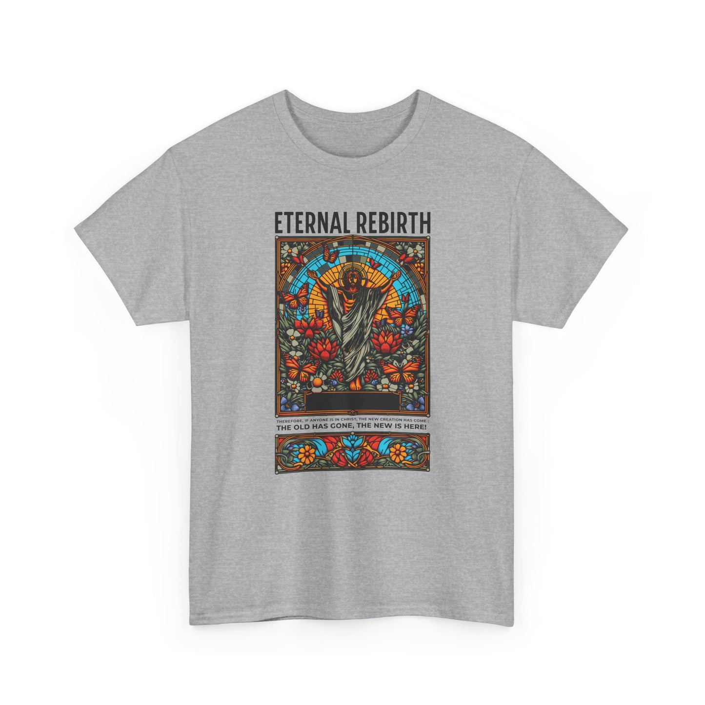 Eternal Rebirth Tee — Floral Mandala Stag Graphic T-Shirt