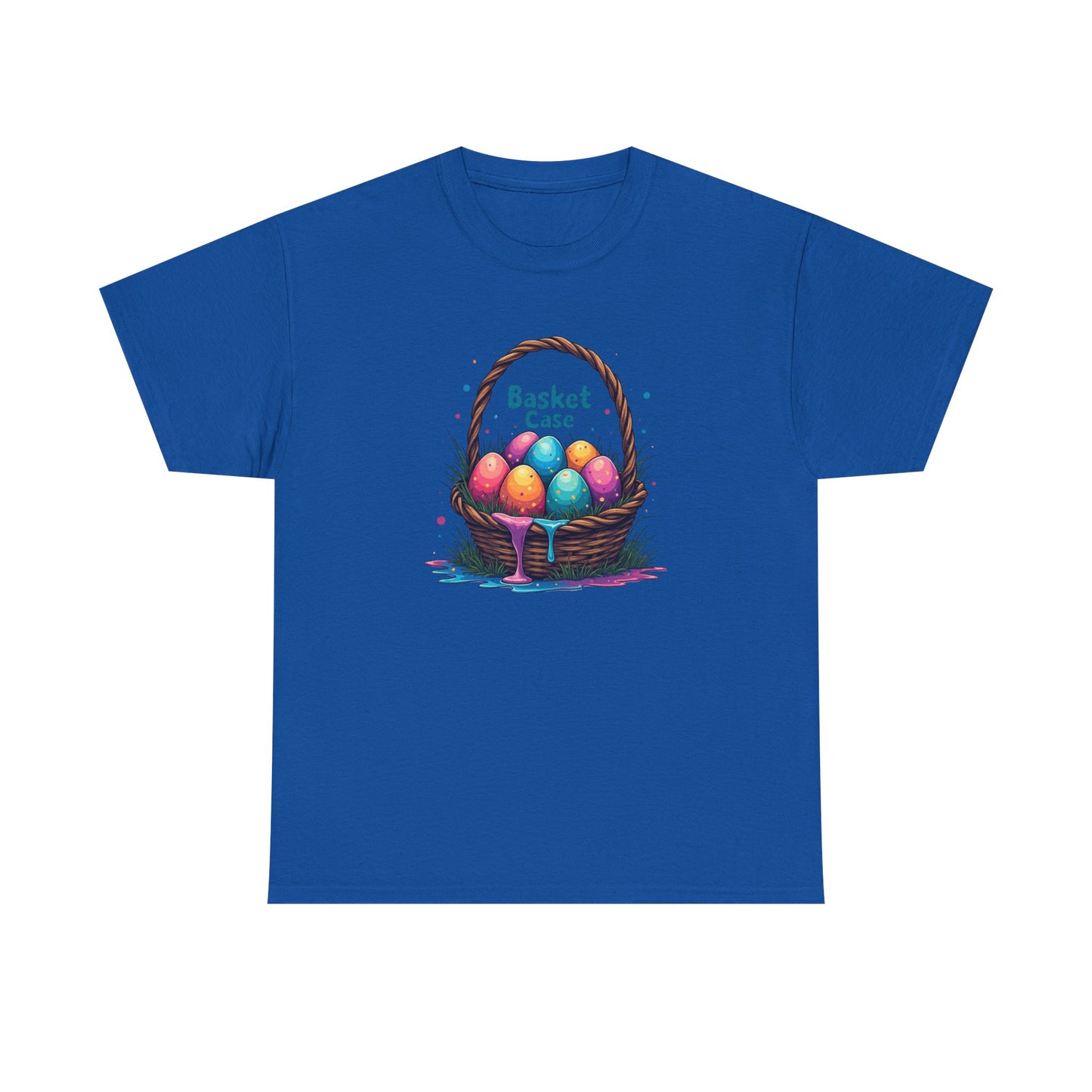 Basket Case, Easter Basket Tee — Colorful Painted Easter Eggs Graphic Shirt