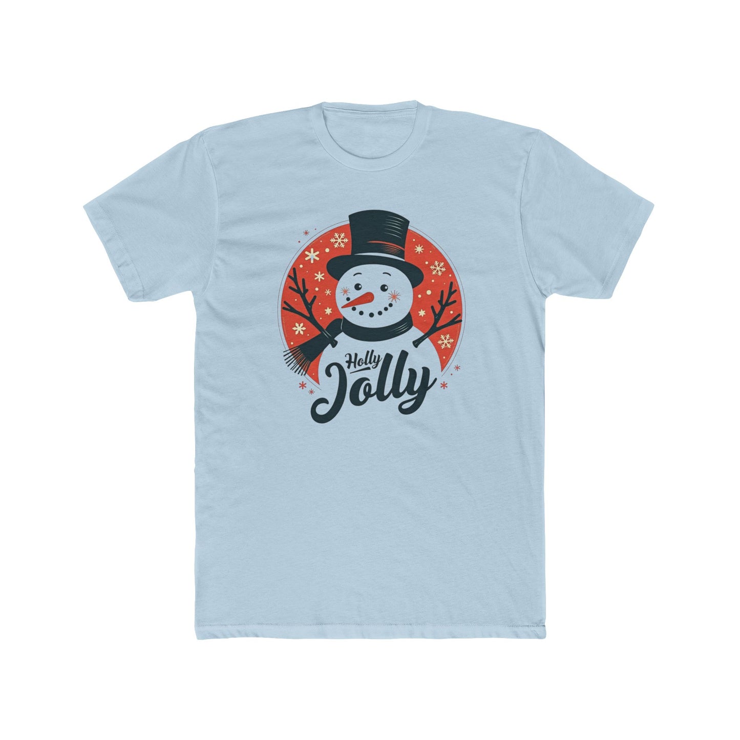Holly Jolly Snowman T-Shirt — Christmas Holiday Crew Tee