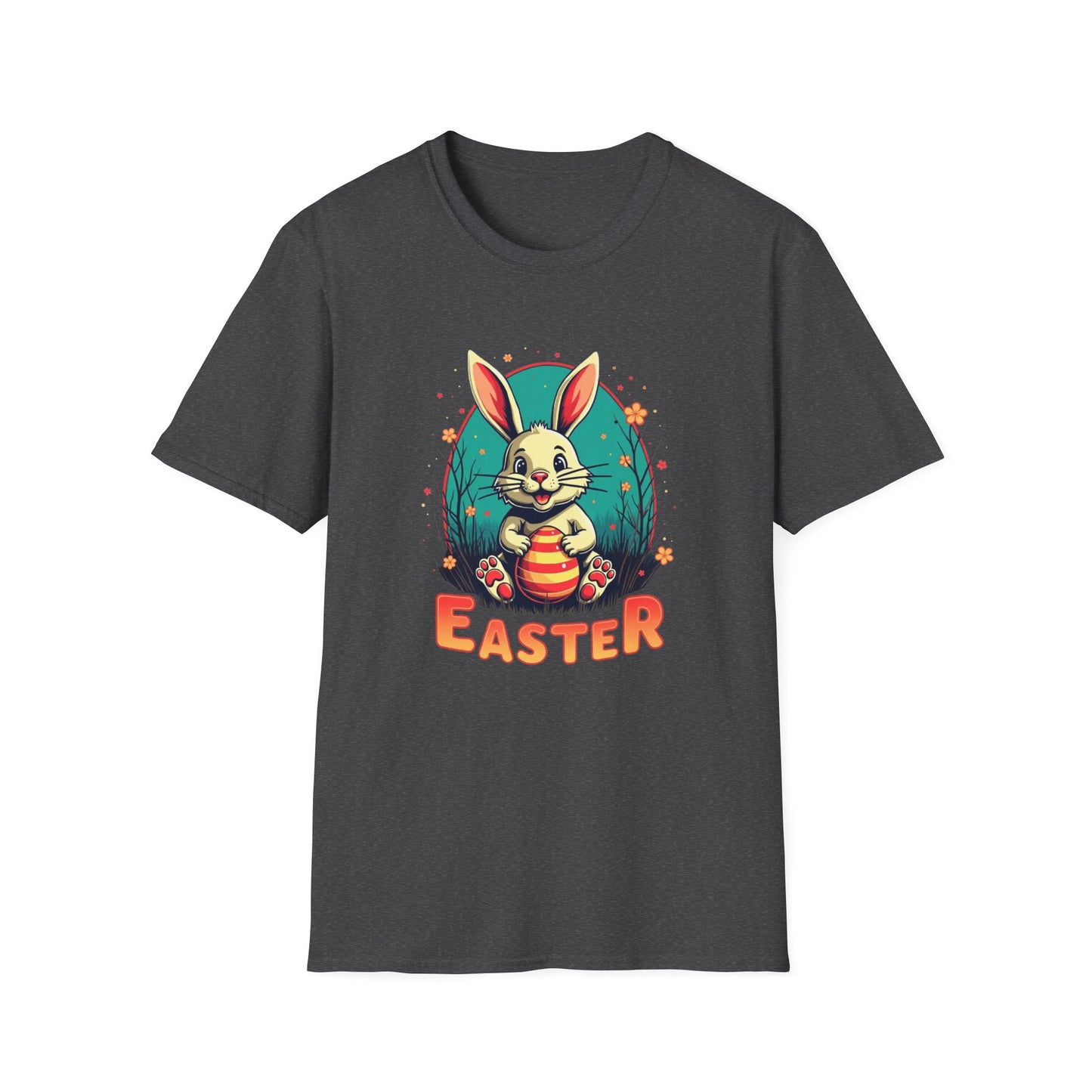 Easter Bunny Graphic T-Shirt – Cute Bunny Holding Easter Egg