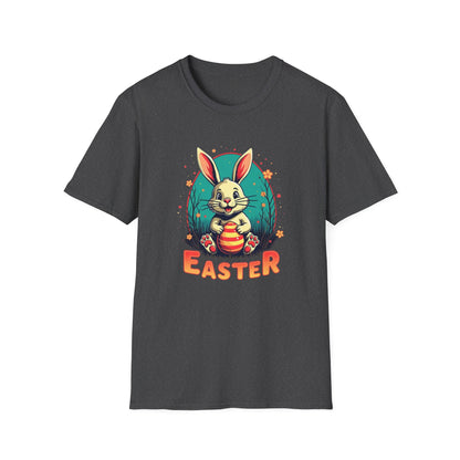 Easter Bunny Graphic T-Shirt – Cute Bunny Holding Easter Egg