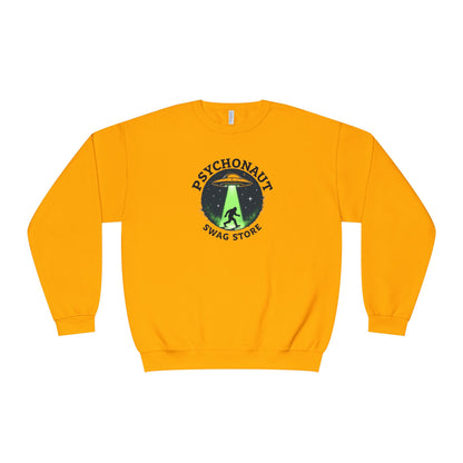 Psychonaut Swag Crewneck Sweatshirt – UFO Abduction Graphic Pullover