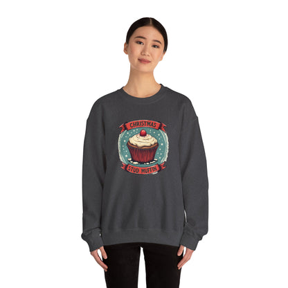 Christmas Stud Muffin with Icing Sweatshirt - Cute Holiday Cupcake Crewneck
