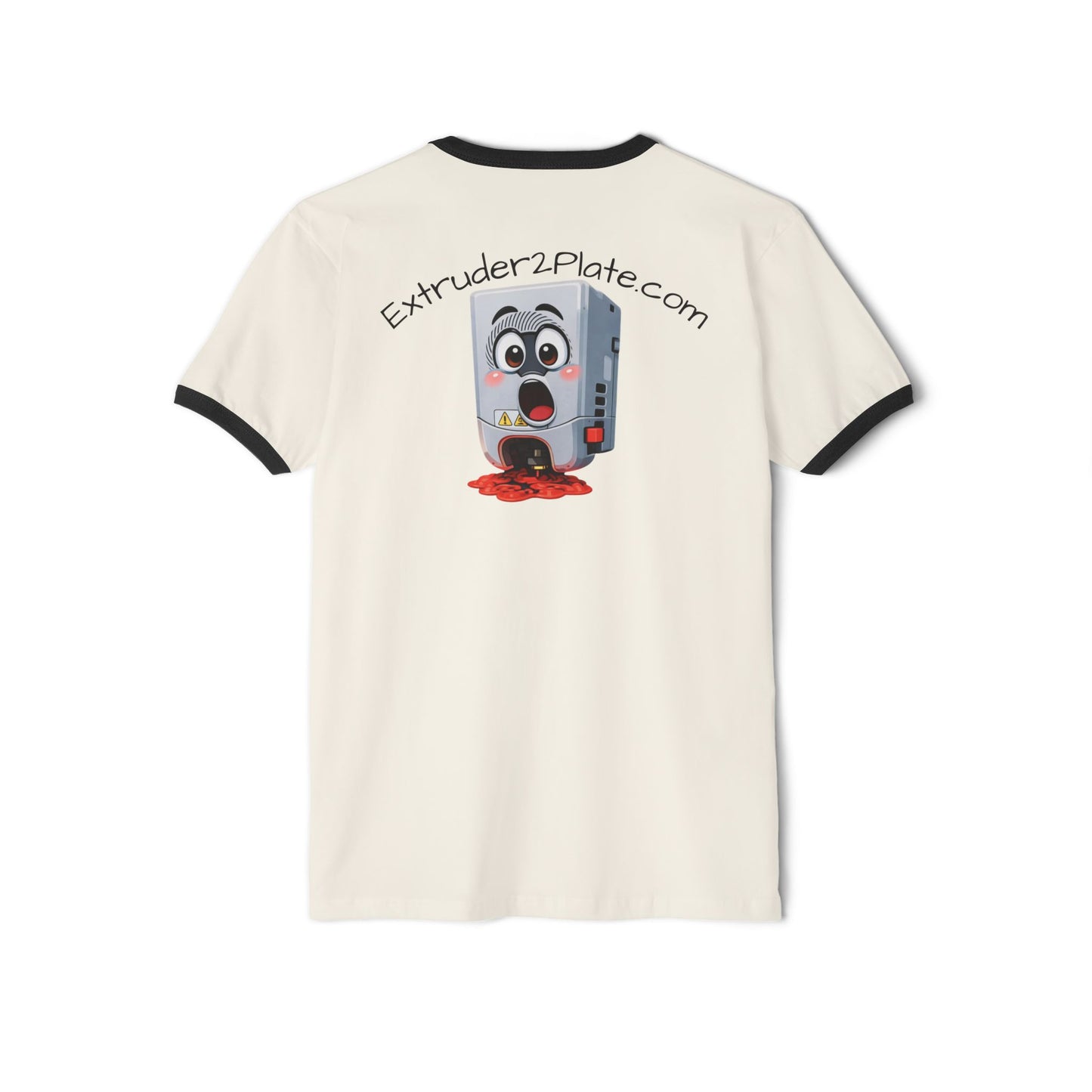 Extruder2Plate 3D Logo Ringer Tee (Extruder2Plate.com)