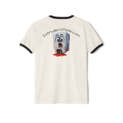 Extruder2Plate 3D Logo Ringer Tee (Extruder2Plate.com)