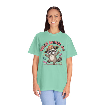 Trash Animal Joy Raccoon T-Shirt — Cute Candy-Loving Graphic Tee