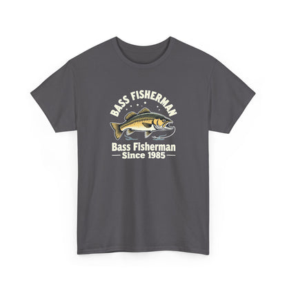 Bass Fisherman T-Shirt – "Bass Fisherman Since 1985" Vintage Fishing Tee