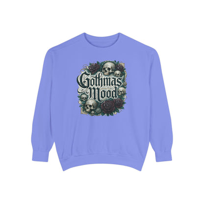 Gothmas Mood Sweatshirt — Gothic Skull & Roses Holiday Pullover