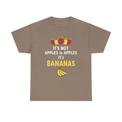 Funny Banana T-Shirt: It's Not Apples to Apples, Cute Graphic Tee for Food Lovers, Gift for Birthdays, Casual Wear, Humor Shirt - Psychonaut Swag