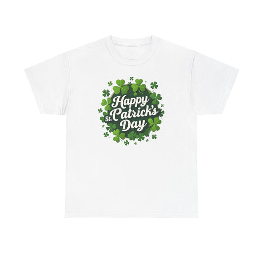 St. Patrick's Day Shamrock T-Shirt — "Happy St. Patrick's Day" Tee