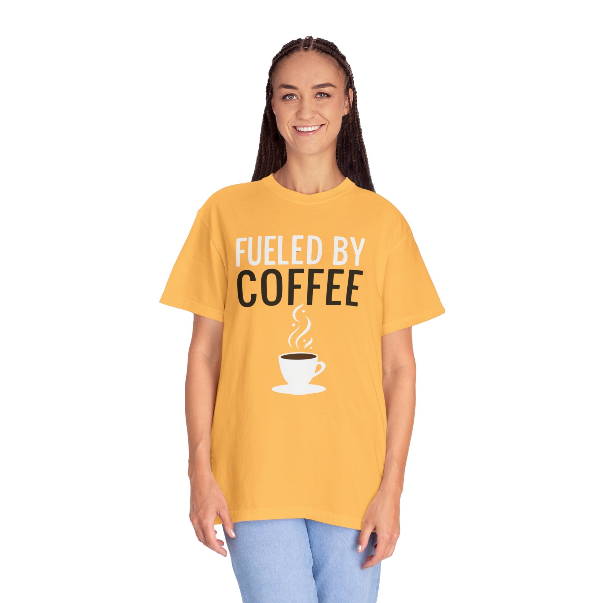 Fueled by Coffee Unisex Garment-Dyed T-Shirt - Psychonaut Swag