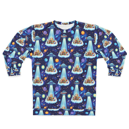 Alien City Abduction Ugly Christmas Sweatshirt