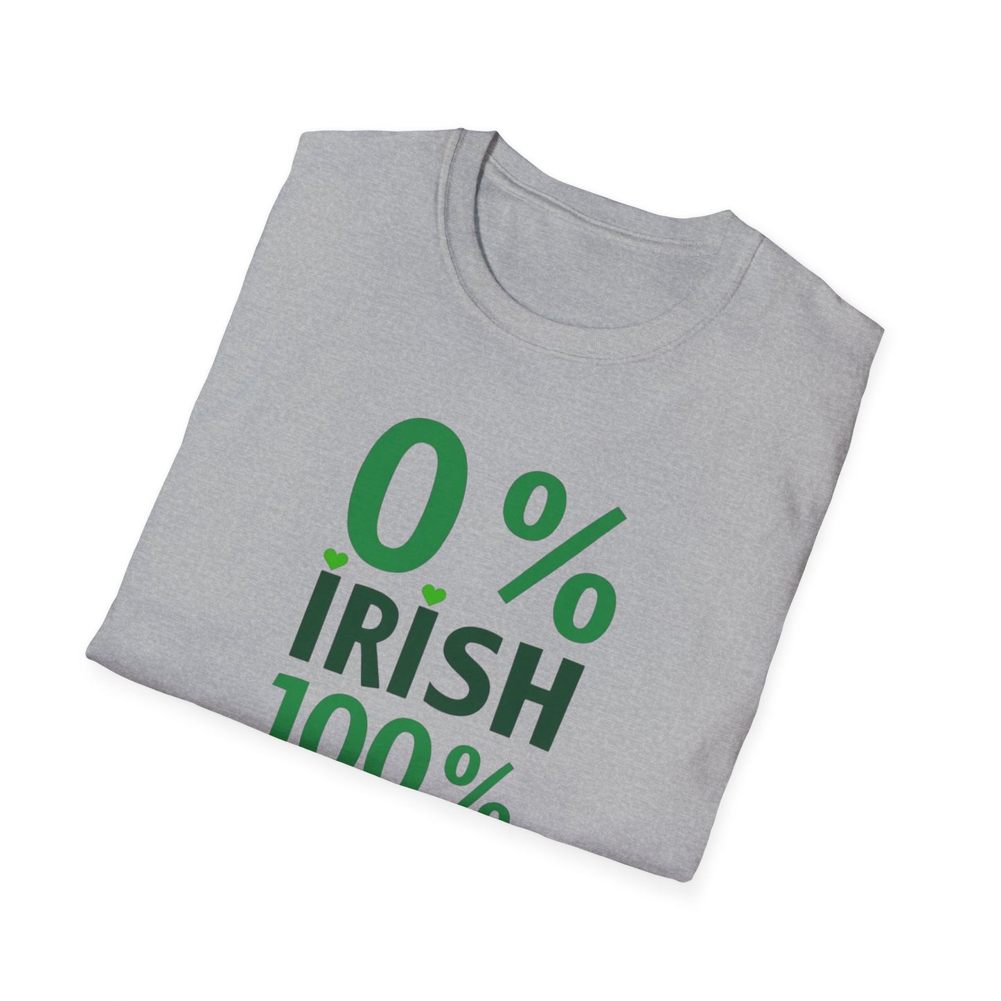 0% Irish 100% Drunk,  St. Patrick's Day Party Tee