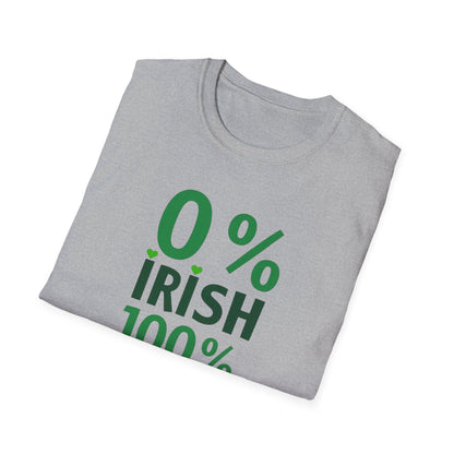 0% Irish 100% Drunk,  St. Patrick's Day Party Tee