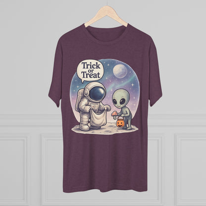 Space Trick or Treat Crew Tee, Halloween T-Shirt, Space Theme Shirt, Unisex Graphic Tee, Fun Costume Tee, Gift for Space Lovers