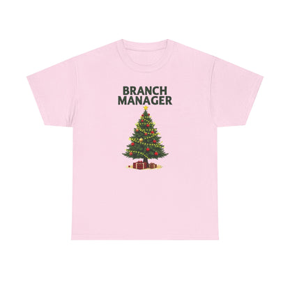 Branch Manager Christmas T‑Shirt - Funny Office Xmas Tree Tee