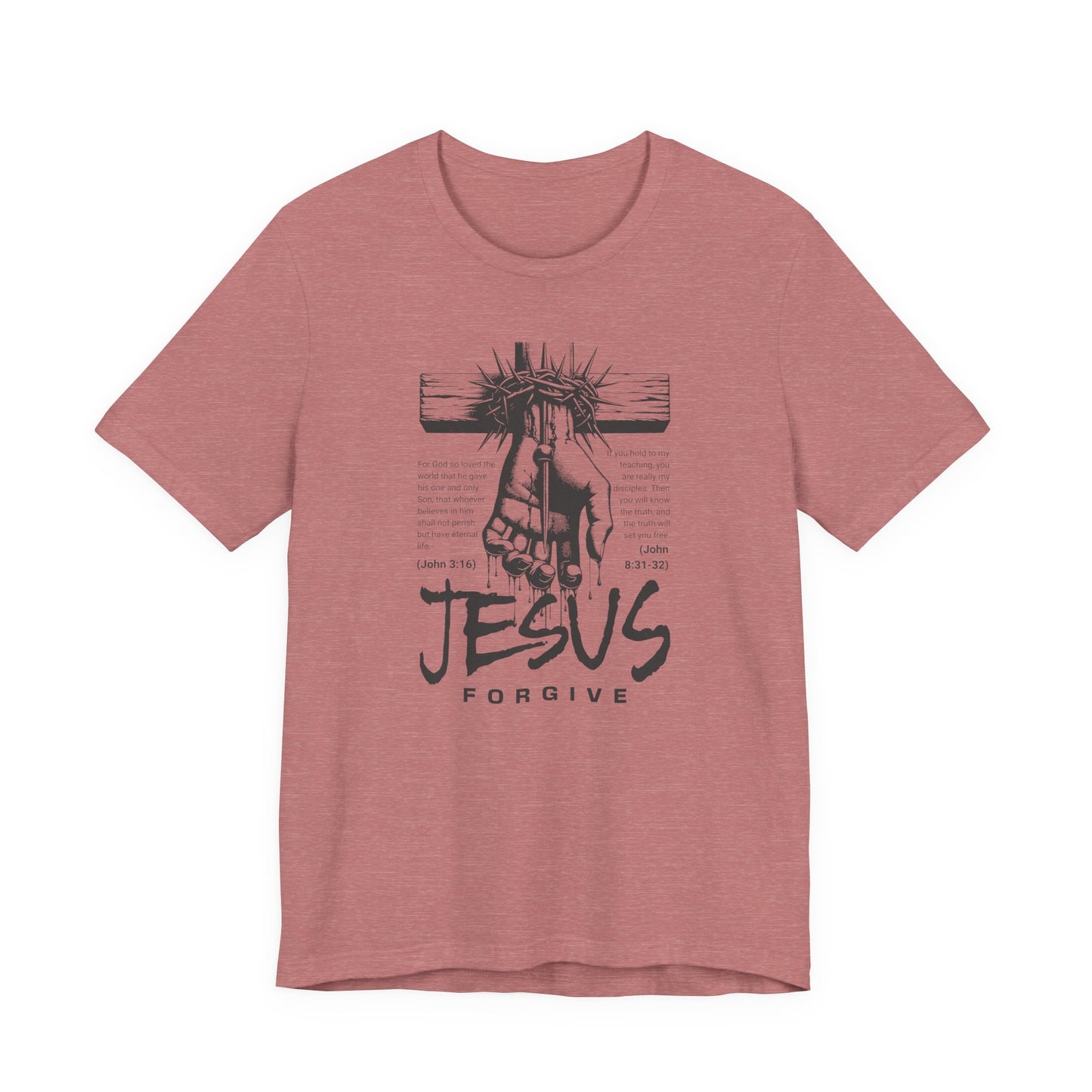 Jesus Forgive Cross T-Shirt — Christian Faith Tee