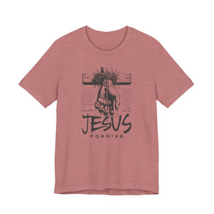 Jesus Forgive Cross T-Shirt — Christian Faith Tee