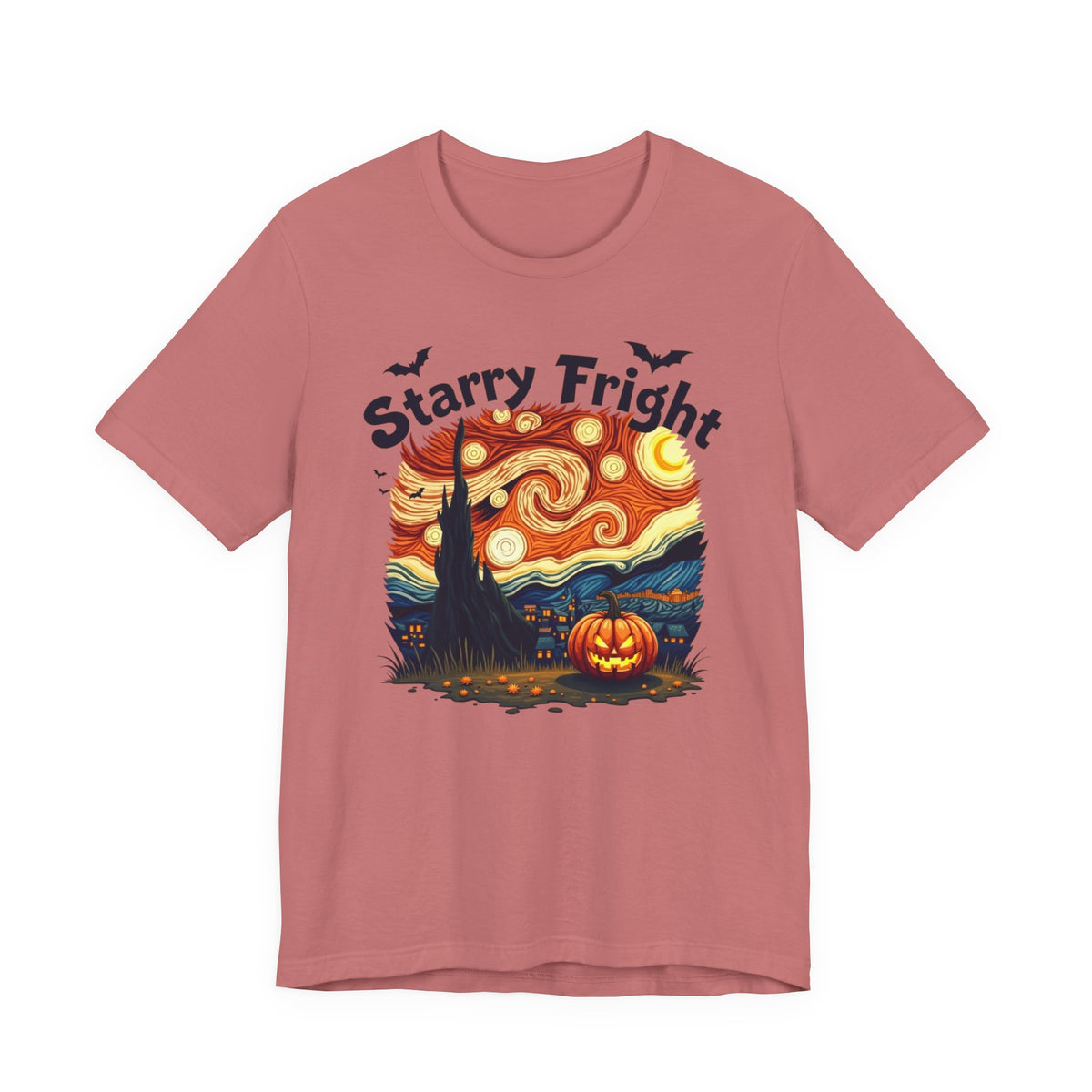 Starry Fright Halloween Tee, Unisex Ghost Graphic Shirt, Spooky Fall Fashion, Halloween Costume Tee, Pumpkin Art T-Shirt, Gift for [...]