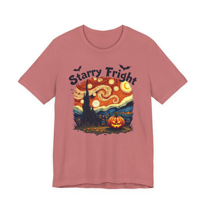 Starry Fright Halloween Tee, Unisex Ghost Graphic Shirt, Spooky Fall Fashion, Halloween Costume Tee, Pumpkin Art T-Shirt, Gift for [...]
