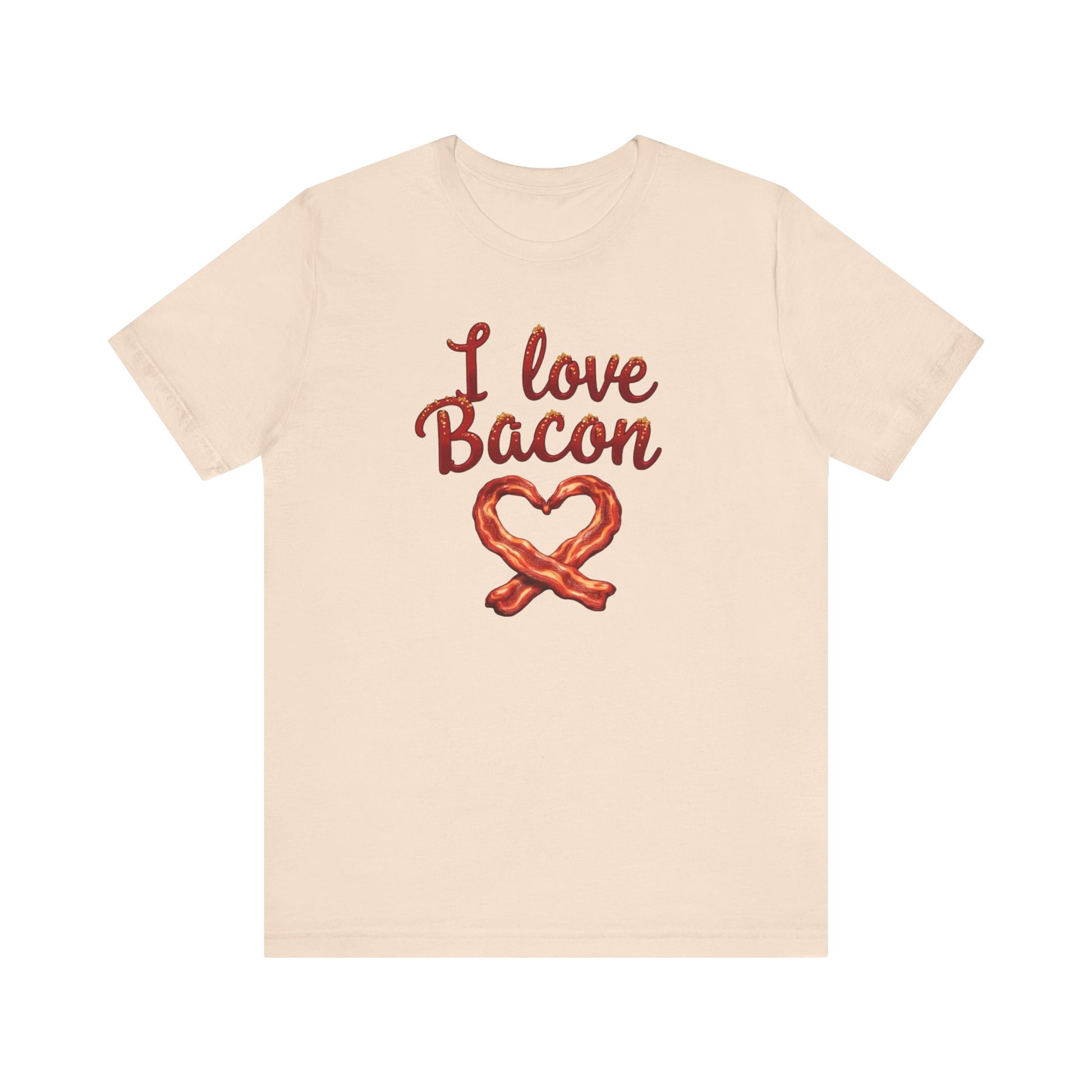 I Love Bacon Unisex Tee - Perfect for Food Lovers, Casual Outings, Gift for Bacon Fans, Foodie T-Shirt, Fun Cooking Tee - Psychonaut Swag