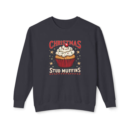 Christmas Stud Muffins, Unisex Lightweight Crewneck Sweatshirt