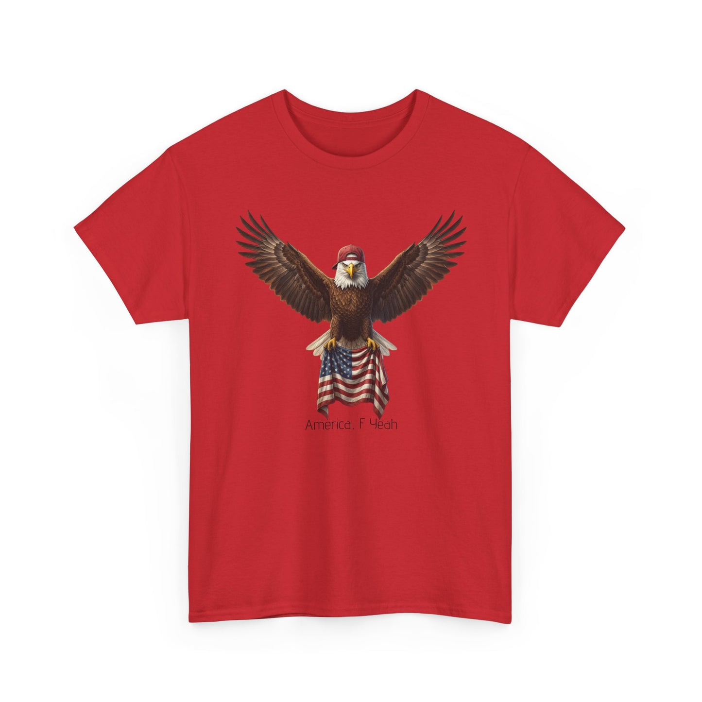 America F Yeah Eagle Tee — Patriotic Flag Graphic Shirt