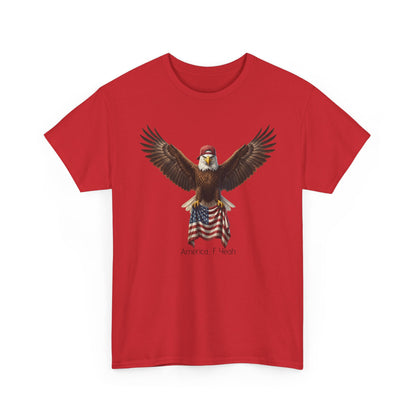 America F Yeah Eagle Tee — Patriotic Flag Graphic Shirt