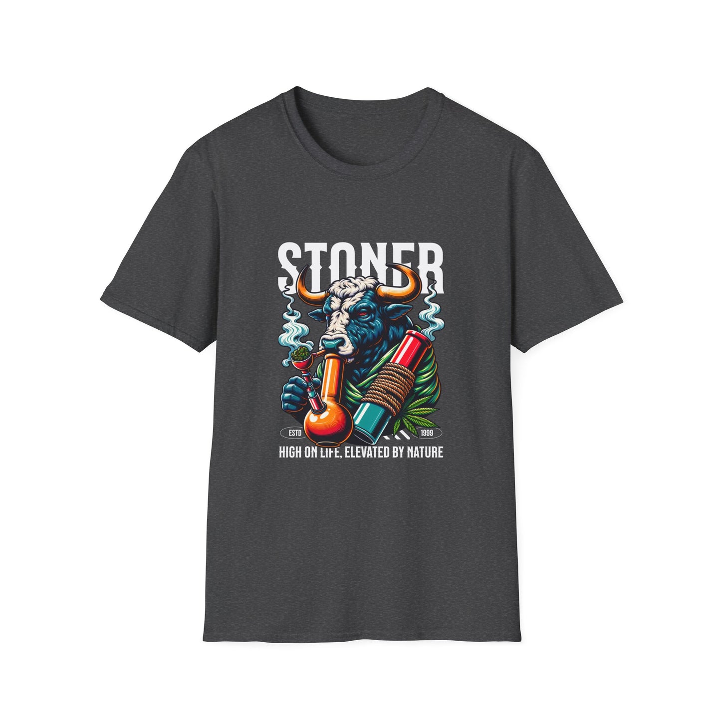 Stoner Bull, Unisex Softstyle T-Shirt
