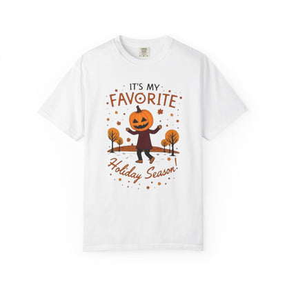 Halloween Pumpkin Head T-Shirt — "It's My Favorite Holiday Season!"