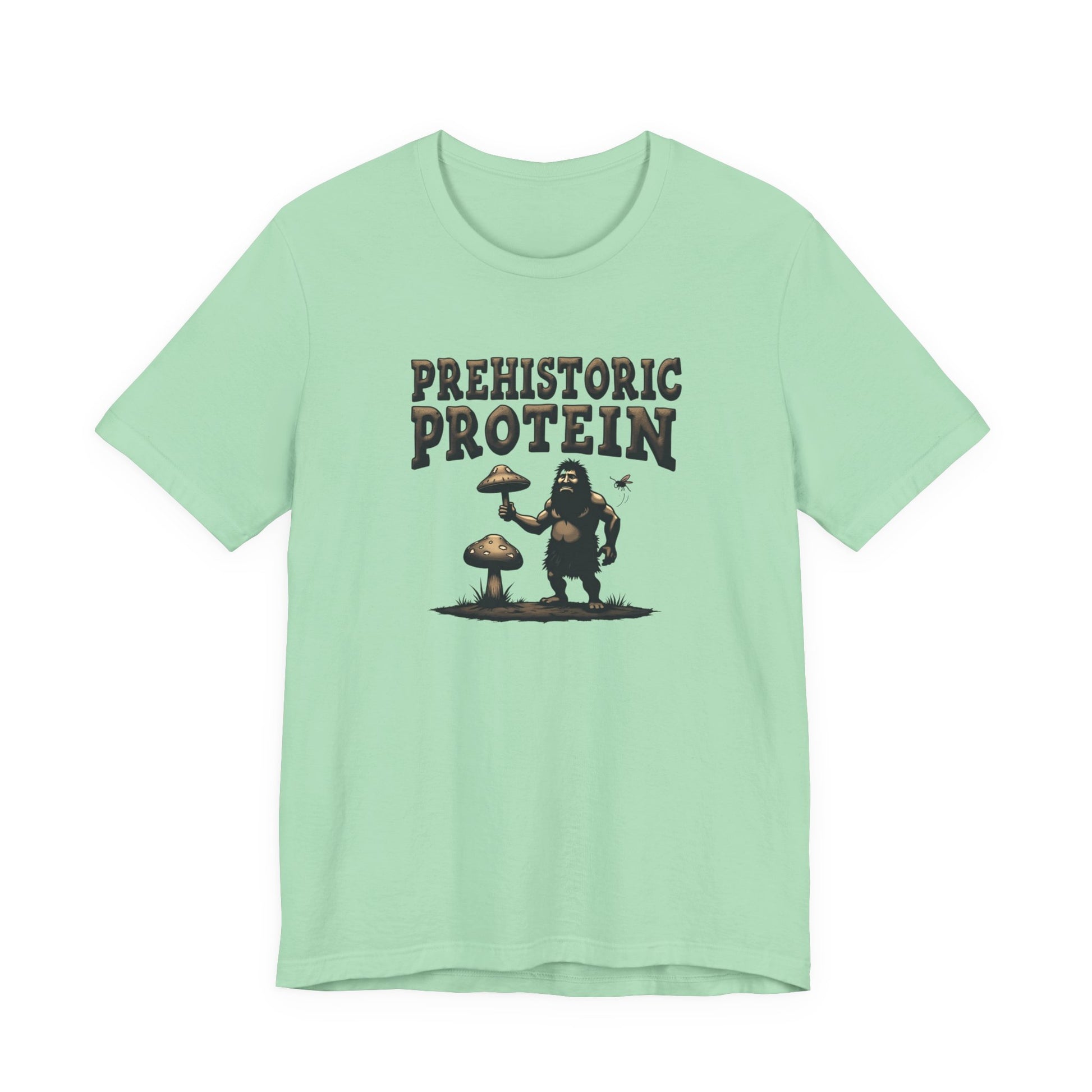 Prehistoric Protein Mushroom Tee - Retro Graphic T-Shirt for Nature Lovers, Gifts for Him/Her, Casual Everyday Wear, Perfect for Camping, Gifts [...] - Psychonaut Swag