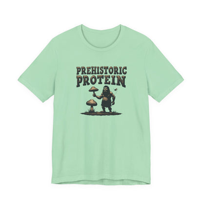 Prehistoric Protein Mushroom Tee - Retro Graphic T-Shirt for Nature Lovers, Gifts for Him/Her, Casual Everyday Wear, Perfect for Camping, Gifts [...] - Psychonaut Swag