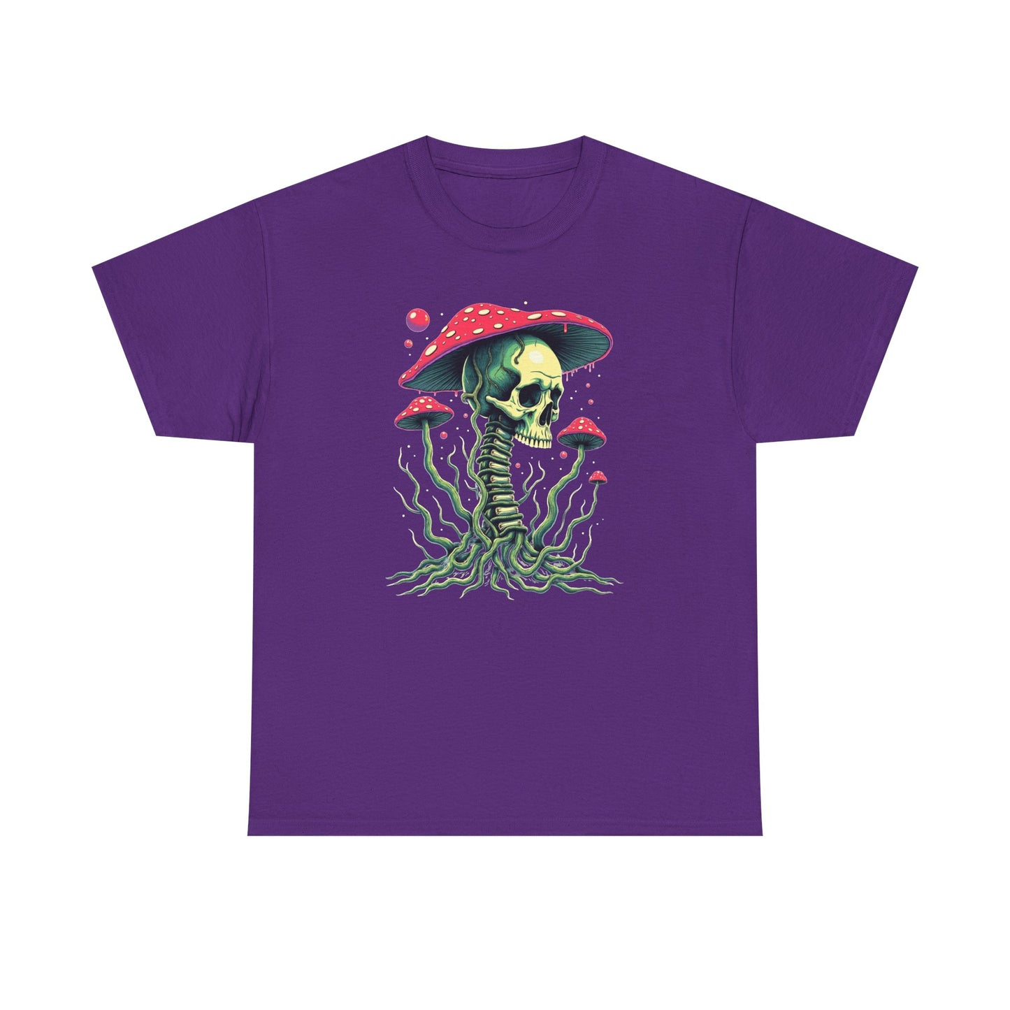 Skull Mushroom Tee — Psychedelic Skull & Fungi Graphic T-Shirt