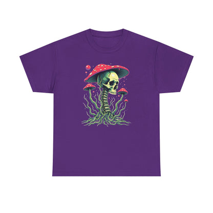 Skull Mushroom Tee — Psychedelic Skull & Fungi Graphic T-Shirt