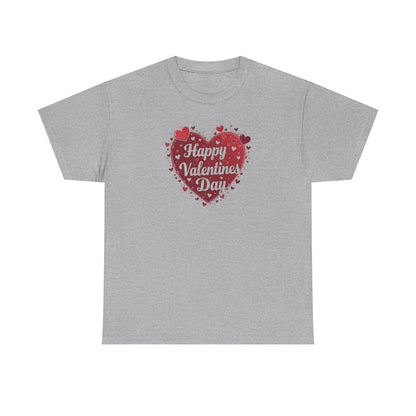 Valentine's Day Heart T-Shirt — "Happy Valentine's Day" Graphic Tee