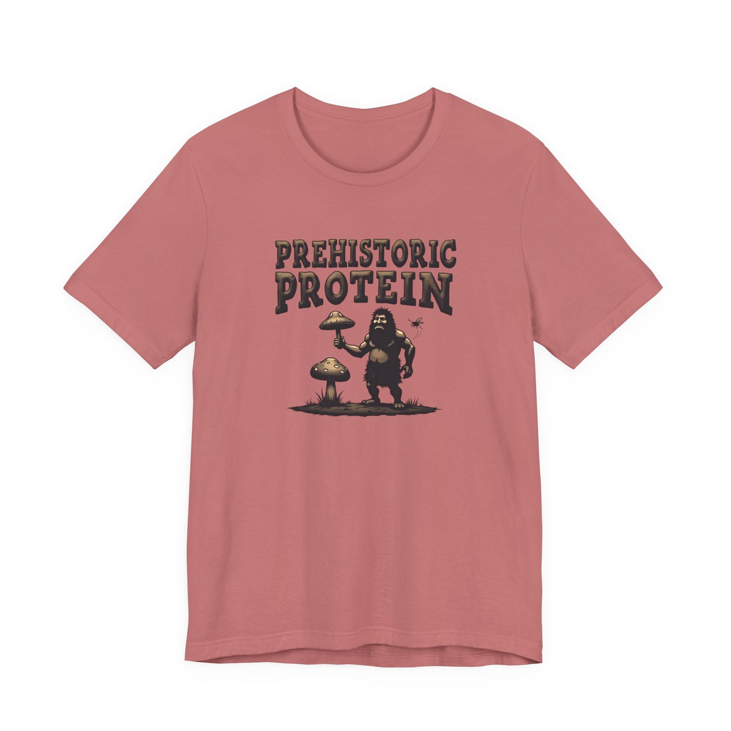 Prehistoric Protein Mushroom Tee - Retro Graphic T-Shirt for Nature Lovers, Gifts for Him/Her, Casual Everyday Wear, Perfect for Camping, Gifts [...] - Psychonaut Swag