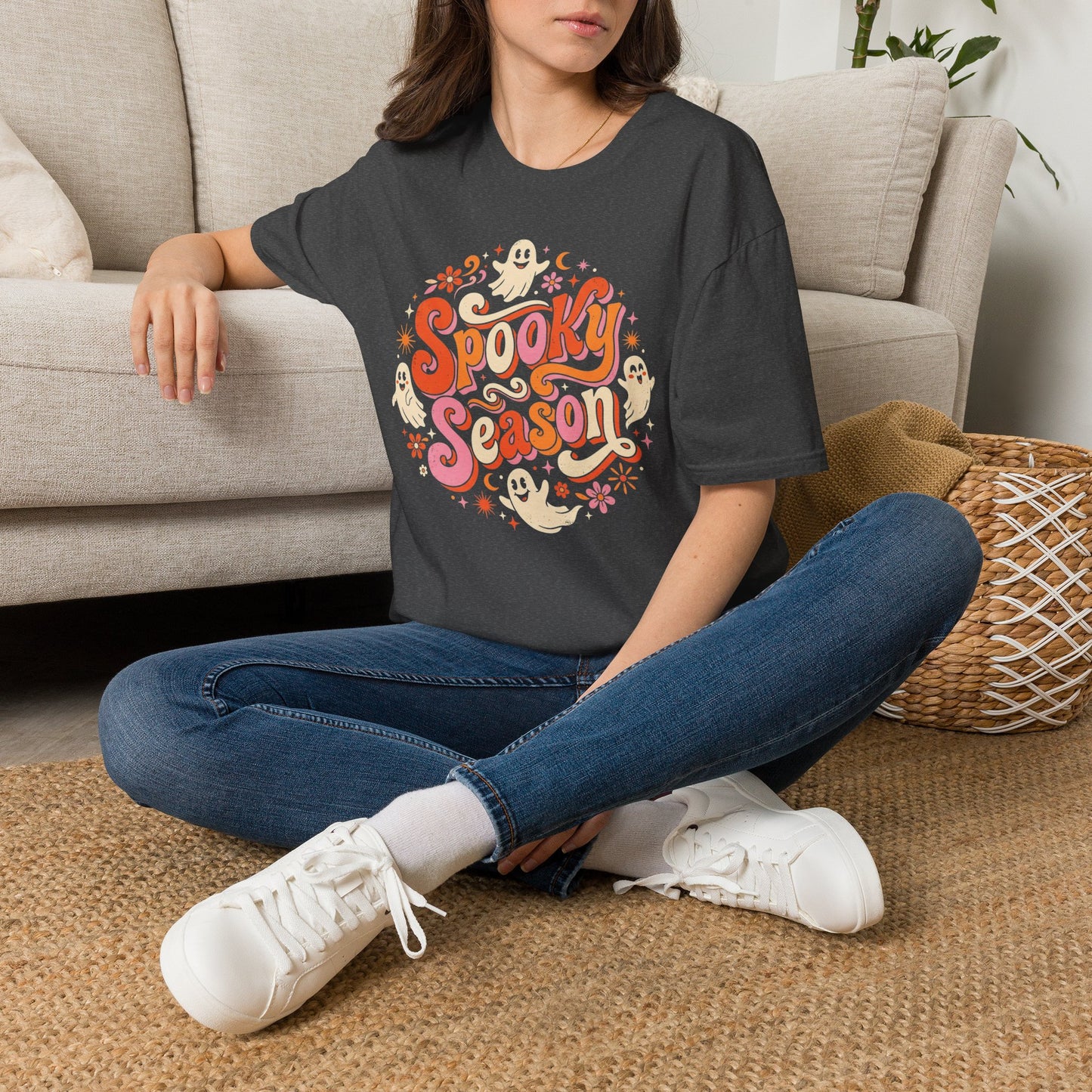 Spooky Season T-Shirt — Retro Ghost Halloween Tee
