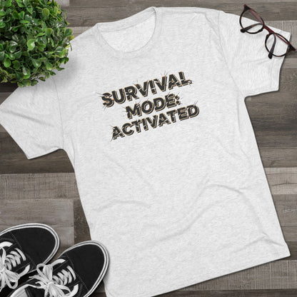 Survival Mode Activated T-Shirt — Camo Text Graphic Tee