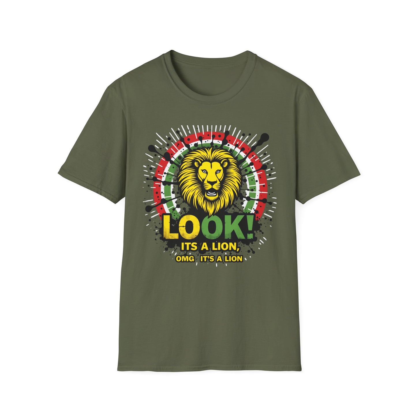 Look It's a Lion, Unisex Softstyle T-Shirt