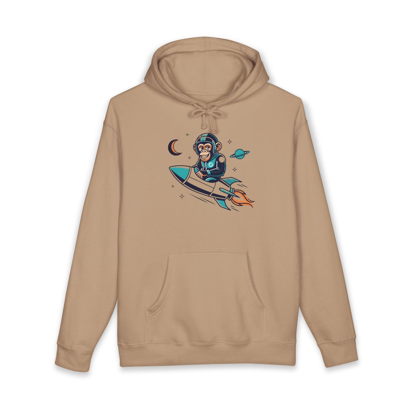 Astronaut Chimp, Unisex Heavyweight Hooded Sweatshirt
