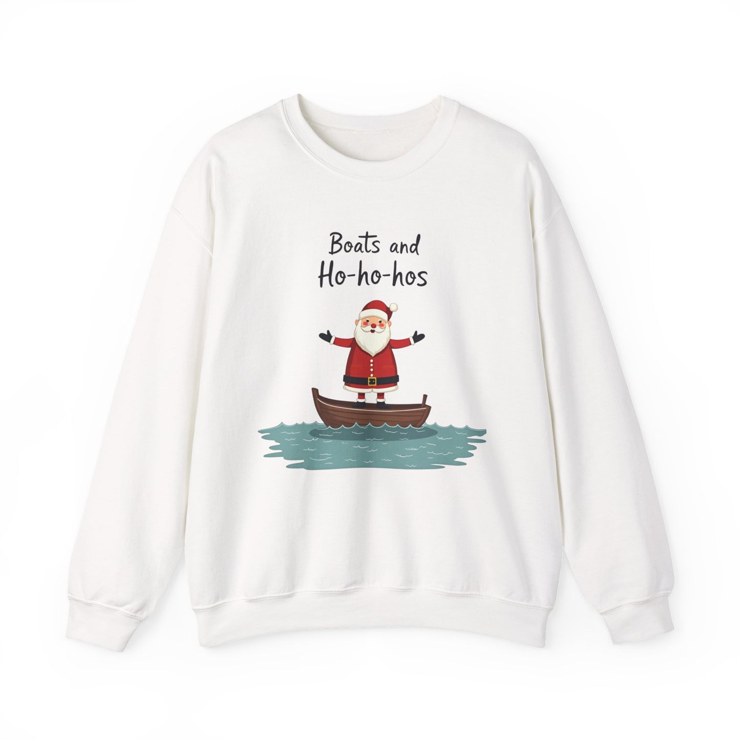 Santa Boats and Ho Ho his, Unisex Heavy Blend™ Crewneck Sweatshirt