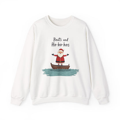 Santa Boats and Ho Ho his, Unisex Heavy Blend™ Crewneck Sweatshirt