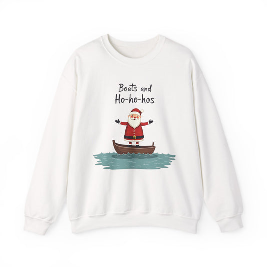 Santa Boats and Ho Ho his, Unisex Heavy Blend™ Crewneck Sweatshirt