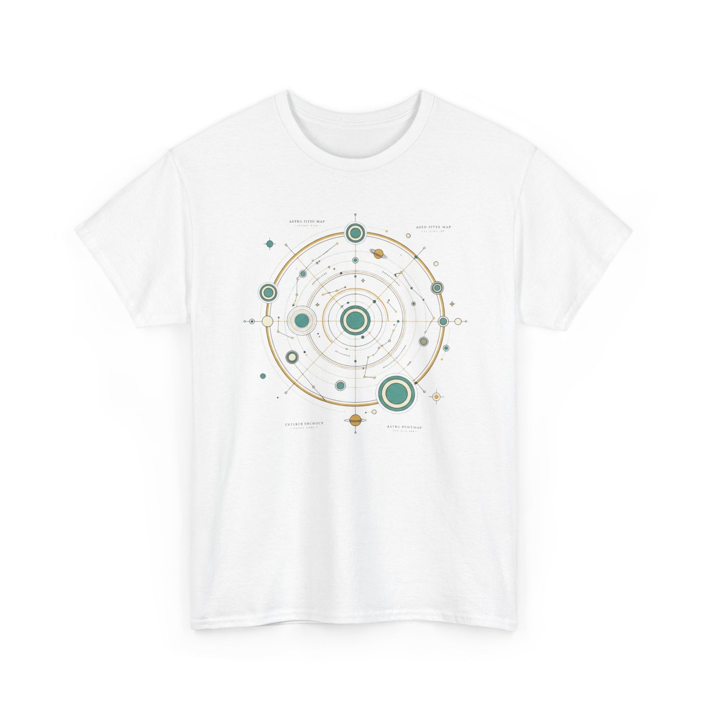 Solar System Minimalist T‑Shirt — Celestial Orbit Graphic Tee