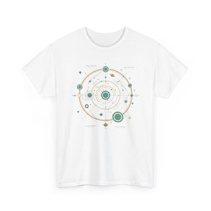 Solar System Minimalist T‑Shirt — Celestial Orbit Graphic Tee